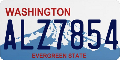 WA license plate ALZ7854
