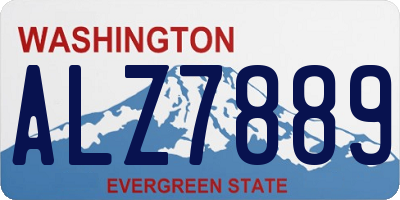 WA license plate ALZ7889