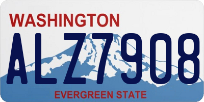 WA license plate ALZ7908