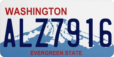 WA license plate ALZ7916