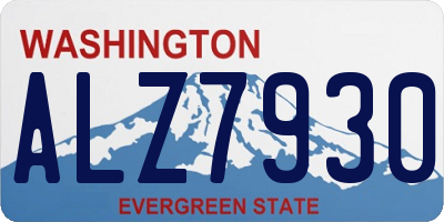 WA license plate ALZ7930