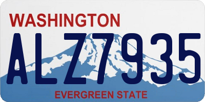 WA license plate ALZ7935
