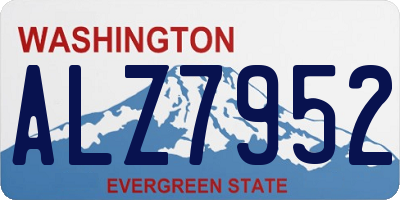 WA license plate ALZ7952