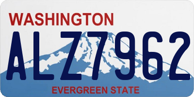 WA license plate ALZ7962