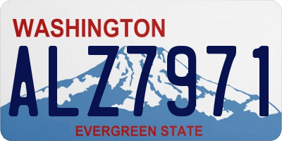 WA license plate ALZ7971