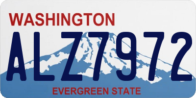 WA license plate ALZ7972