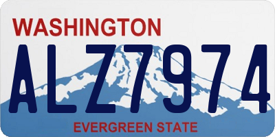 WA license plate ALZ7974
