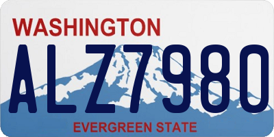 WA license plate ALZ7980