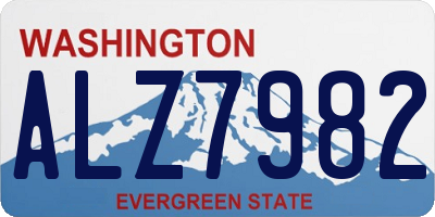 WA license plate ALZ7982