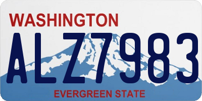 WA license plate ALZ7983