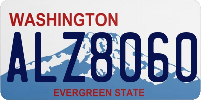 WA license plate ALZ8060