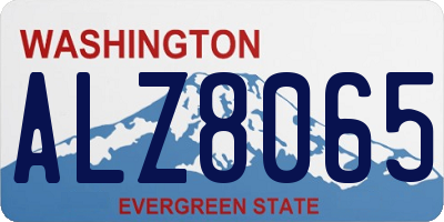 WA license plate ALZ8065