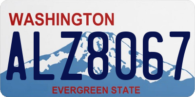 WA license plate ALZ8067
