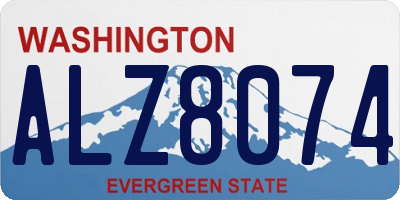 WA license plate ALZ8074