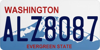 WA license plate ALZ8087
