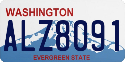 WA license plate ALZ8091