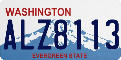 WA license plate ALZ8113