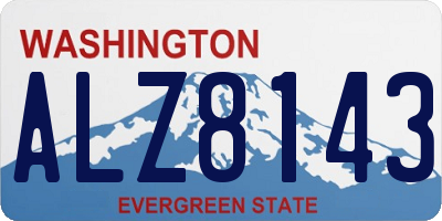 WA license plate ALZ8143