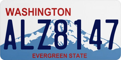 WA license plate ALZ8147