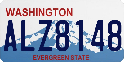 WA license plate ALZ8148