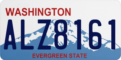 WA license plate ALZ8161