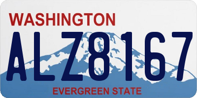 WA license plate ALZ8167