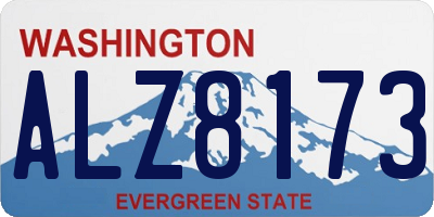 WA license plate ALZ8173