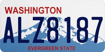 WA license plate ALZ8187