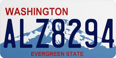 WA license plate ALZ8294