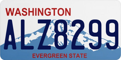 WA license plate ALZ8299