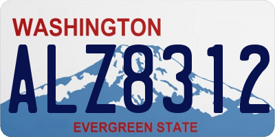WA license plate ALZ8312