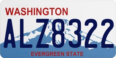 WA license plate ALZ8322