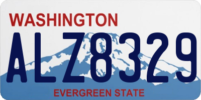 WA license plate ALZ8329