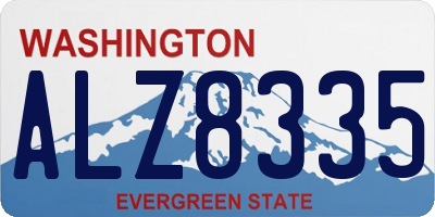WA license plate ALZ8335