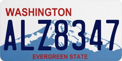 WA license plate ALZ8347