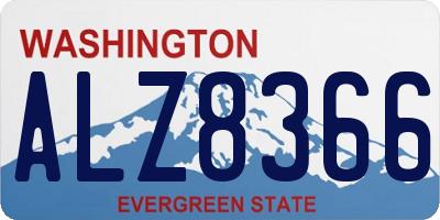 WA license plate ALZ8366