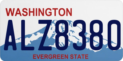 WA license plate ALZ8380