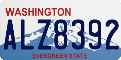 WA license plate ALZ8392