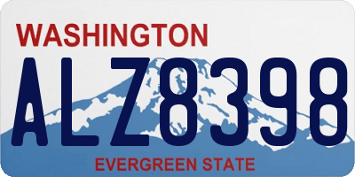 WA license plate ALZ8398