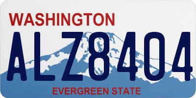 WA license plate ALZ8404