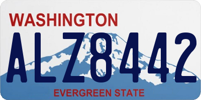 WA license plate ALZ8442
