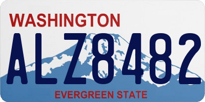 WA license plate ALZ8482