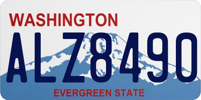 WA license plate ALZ8490