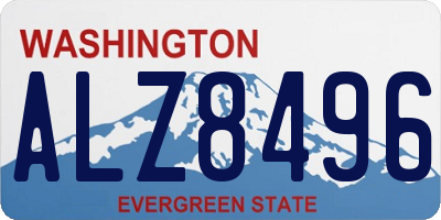 WA license plate ALZ8496