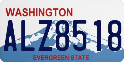 WA license plate ALZ8518