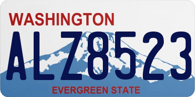 WA license plate ALZ8523