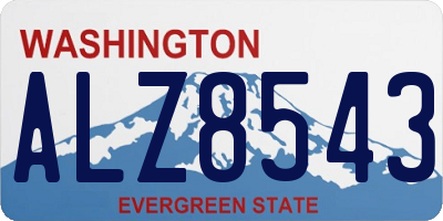 WA license plate ALZ8543
