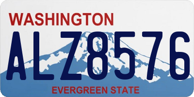 WA license plate ALZ8576
