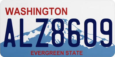 WA license plate ALZ8609