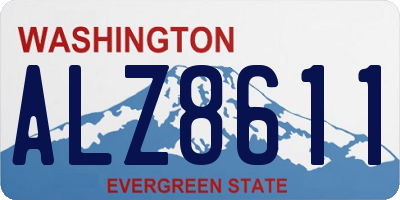 WA license plate ALZ8611